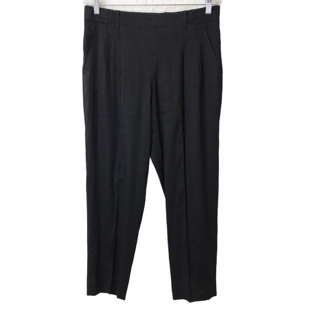 VINCE. Mid Rise Straight Leg Pleated Career Pants